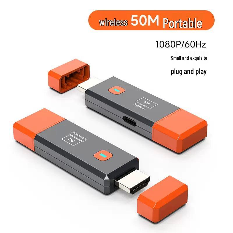 Беспроводной HDMI-передатчик - Дальность 50 м, трансляция экрана ноутбука 1080P