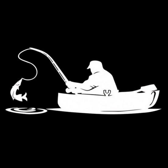 Fishing Fish Boat Car Stickers Pattern Truck Decals Window Decoration