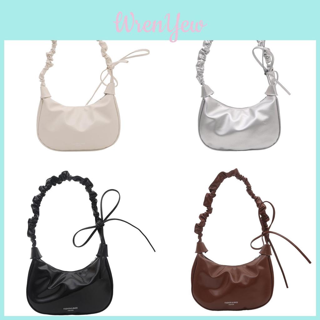 Minimalist Pu Underarm Purse With Zip Closure For Women Street Fashion Accessories