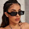 New Small Rectangle Frame Sunglasses Women'S Fashion Jelly Color Sun Glasses Summer  Travel Eyewear Uv400