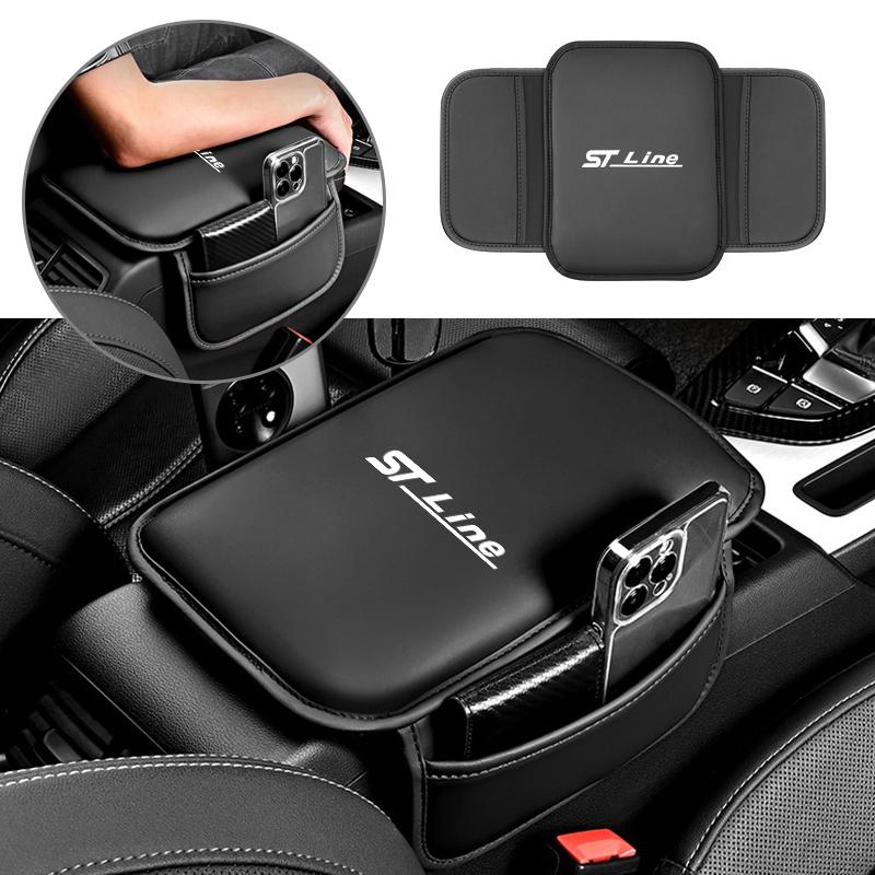 AKG1 Car Armrest Box Pad Central ArmRest Storage Protective Cover For Ford Stline ST Focus 2 3 Fiesta Mondeo Ecosport Kuga ESCAPE