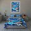 Blue, dynamic, abstract. Bedding Duvet cover sets Duvet covers Pillowcases gifts (1 * Duvet Cover 2 * Pillowcases, without duvet insert)
