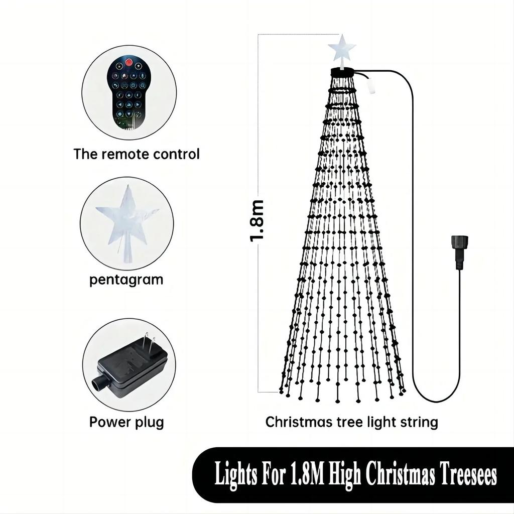 5.91FT Smart App Control 400pcs LED Christmas Tree Lights Colorful DIY Fairy Garland Indoor and Outdoor Decoration, Waterproof