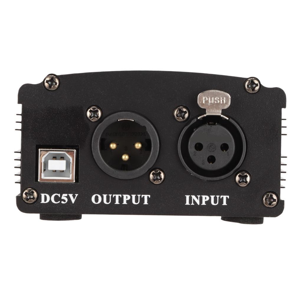 with XLR 3 Pin Cable and USB Cable Condenser Mic Power Supply USB Power Supply  Computer Recording