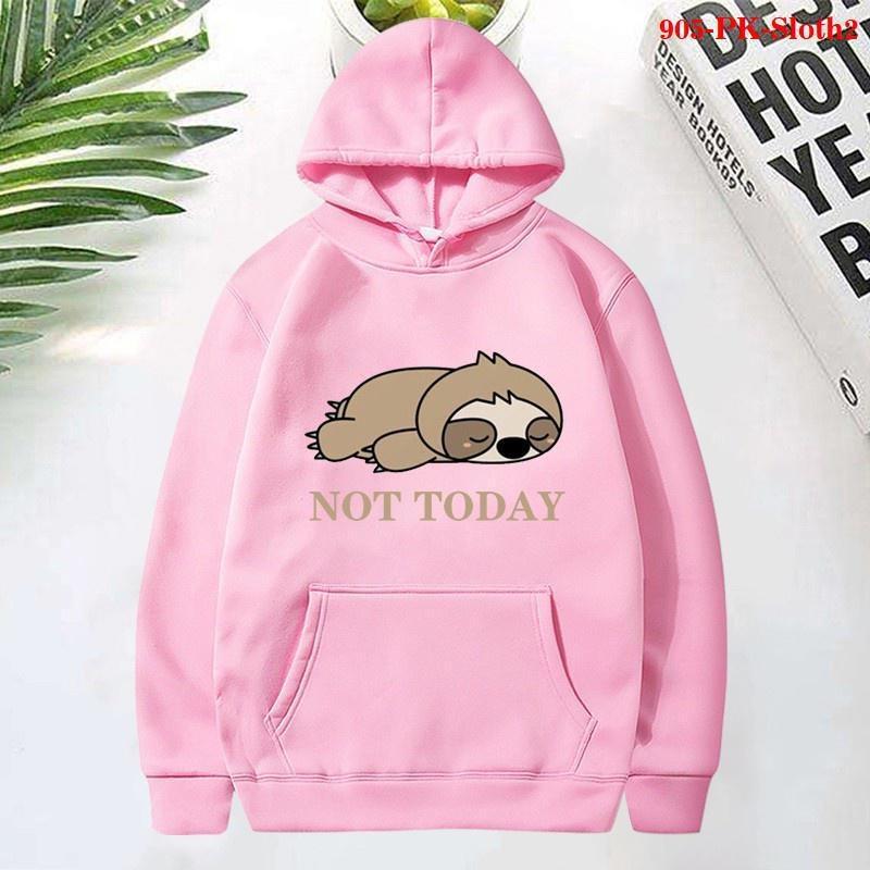 Sloth Hoodies Women Sweatshirts Plus Size Men Casual Long Sleeve Clothing Cute Warm Pullover