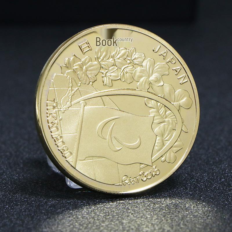 Памятная монета Японский Феникс Возрождение, Позолоченная и посеребренная.