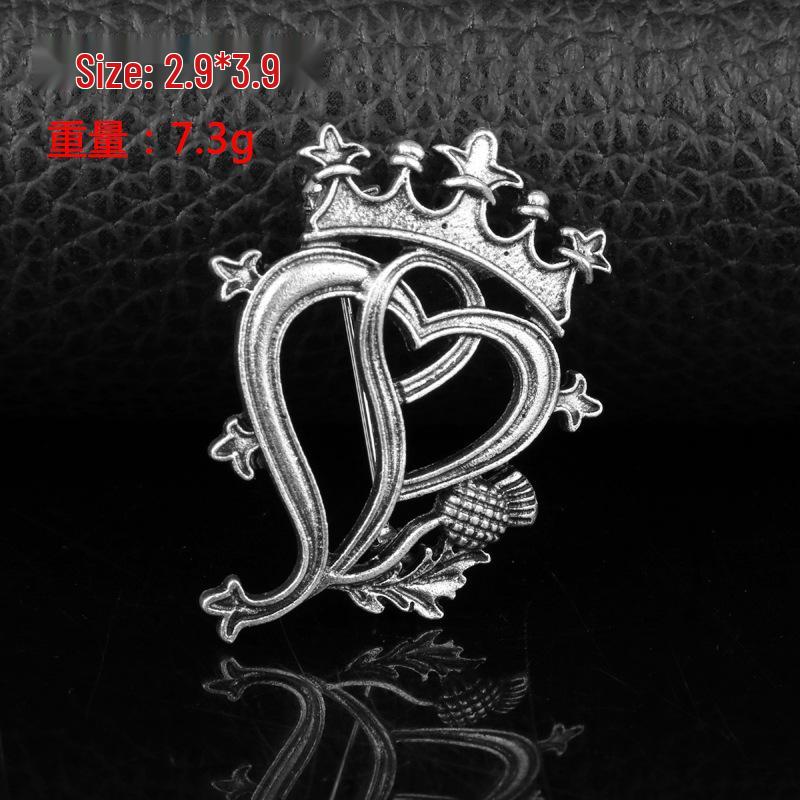 Scottish Thistle Celtic Knot Brooch Pin