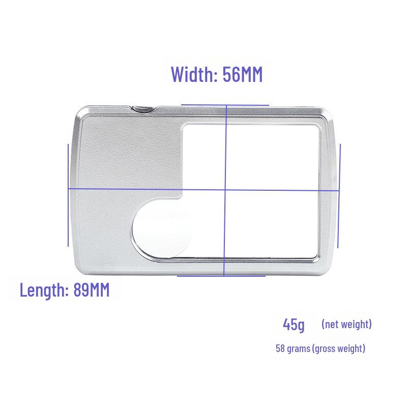 Chuda 4B-3 Portable Square Magnifier with Light & Dual Mirror