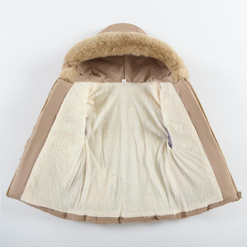 Толстая теплая куртка для девочек с рисунком кролика, верхняя одежда для детей, зимняя мода, плюшевые куртки с капюшоном для девочек на день рождения