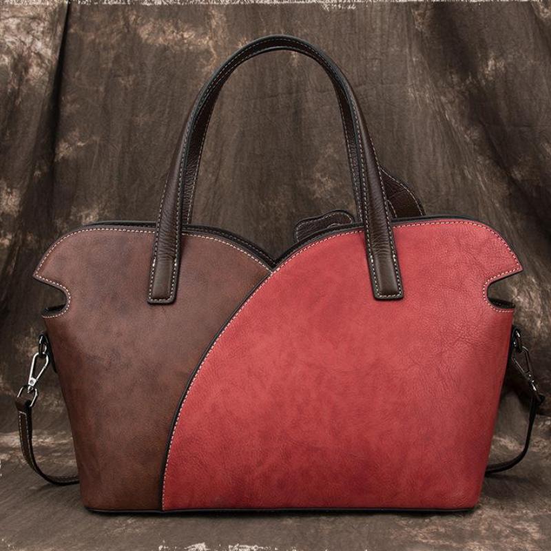 Handmade Embossing Retro Luxury Handbags Women Bags Designer Leather Shoulder & Crossbody Bags