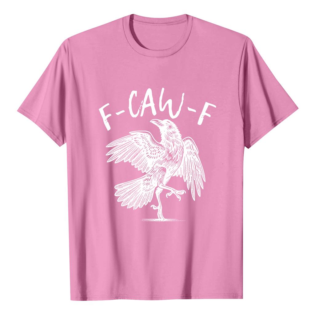 F-CAW-F Women's Casual Letter Print Short-sleeved Top T-shirt