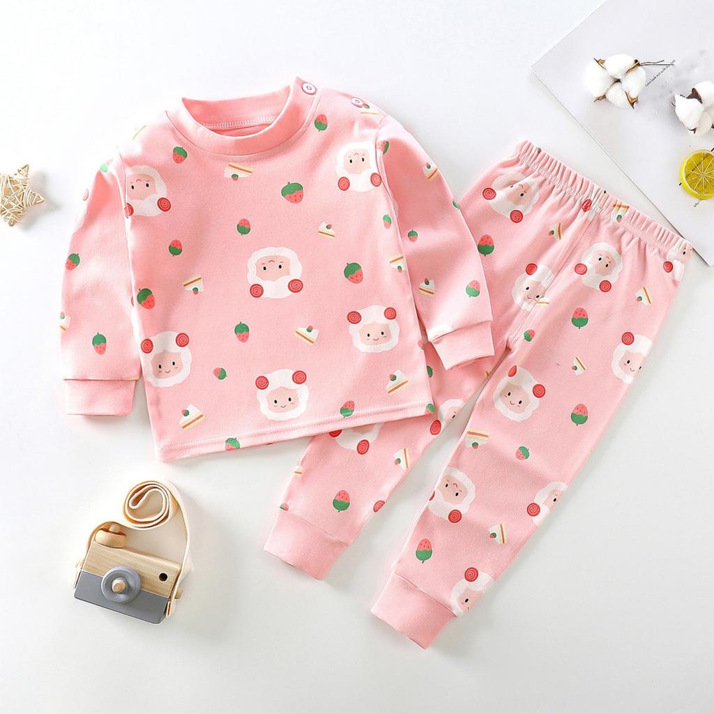 Children's Boys And Girls Home Wear And Pajamas Long-sleeved Tops And Trousers Sets