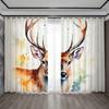 2 шт. Шторы для украшения дома с изображением животных и карманными шторами для кухни, кофейни, гостиной, балкона, сада