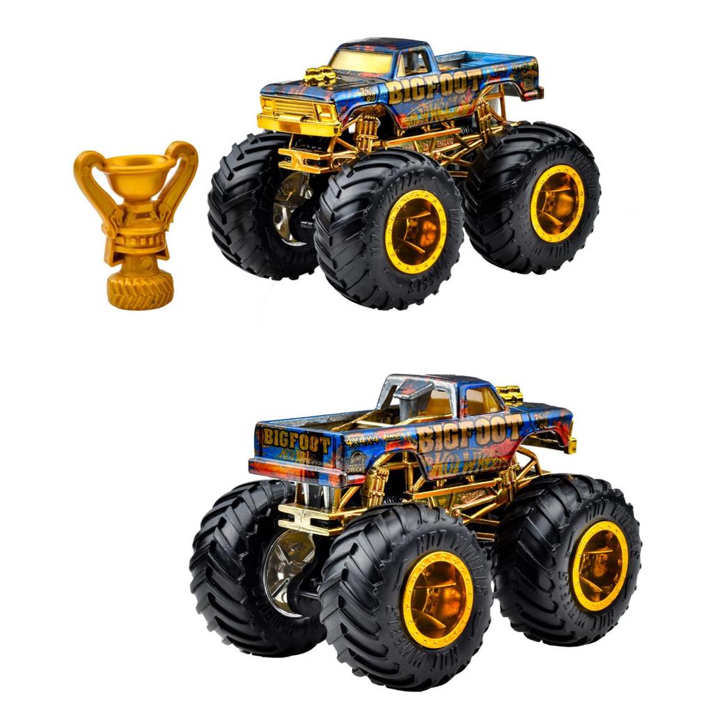 Hot Wheels Monster Truck Trophy Champion Assortment Vehicle Toy Mini Car 6 Cars Box Sold 3 Years and Senior Multi 986A-JDV96