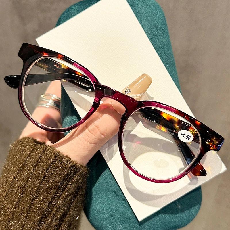 New Retro Reading Glasses For Men Women Fashion Casual Blue Light Blocking Eyewear Prescriptions Vintage Oval Frame Presbyopia