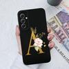 Чехол для телефона Samsung Galaxy A34 A33 A32 Элегантный Розовый Буква Мягкий Жидкий Силикон Квадратная Задняя Крышка Для Samsung A 34 33 32 Оболочка
