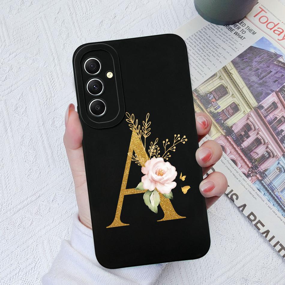 Чехол для телефона Samsung Galaxy A34 A33 A32 Элегантный Розовый Буква Мягкий Жидкий Силикон Квадратная Задняя Крышка Для Samsung A 34 33 32 Оболочка