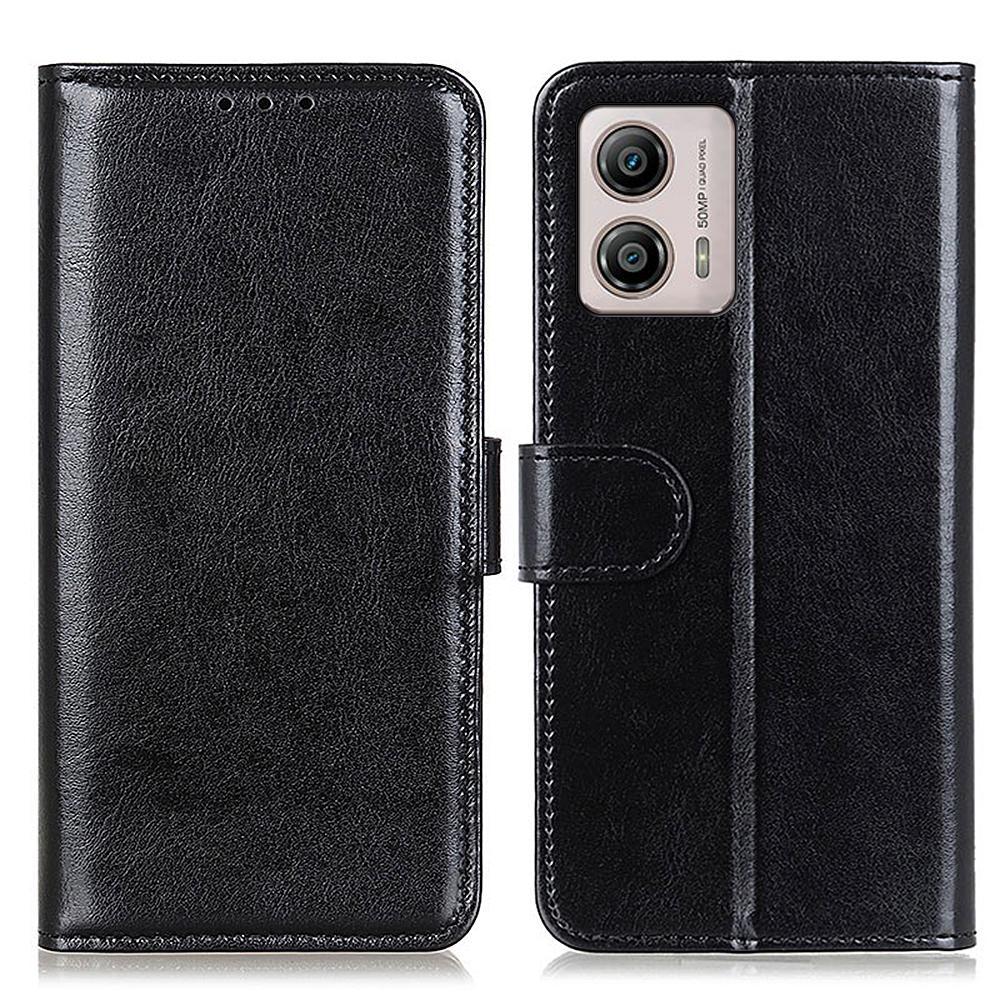 PU Leather Phone Case for Motorola Moto G53 5G/G13 4G/G23 4G,Crazy Horse Texture Stand Wallet Phone Cover