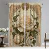 Домашний интерьер Шторы для камеры Муха Оконные шторы для комнаты 2 Панельные жалюзи Хэллоуин Украшение Раздел Гостиная Кухня
