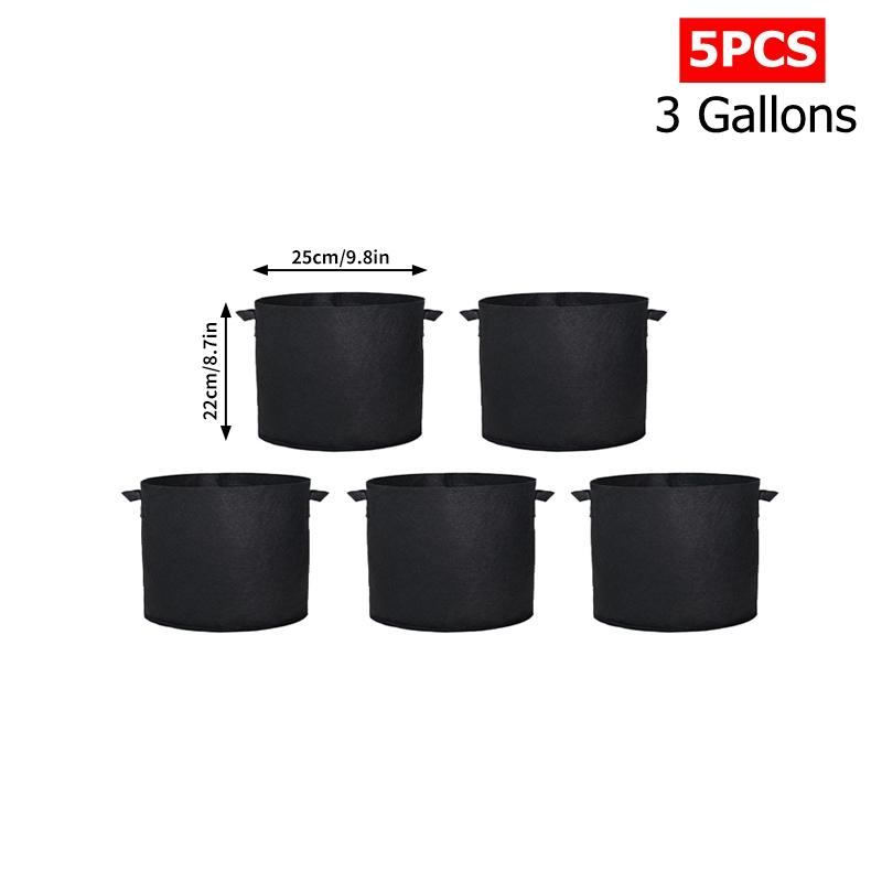 5 шт. 3/4/5/7 галлонов мешки для выращивания растений тканевые фетровые горшки для рассады цветов садовые овощные горшки для томатов и картофеля контейнер сумка