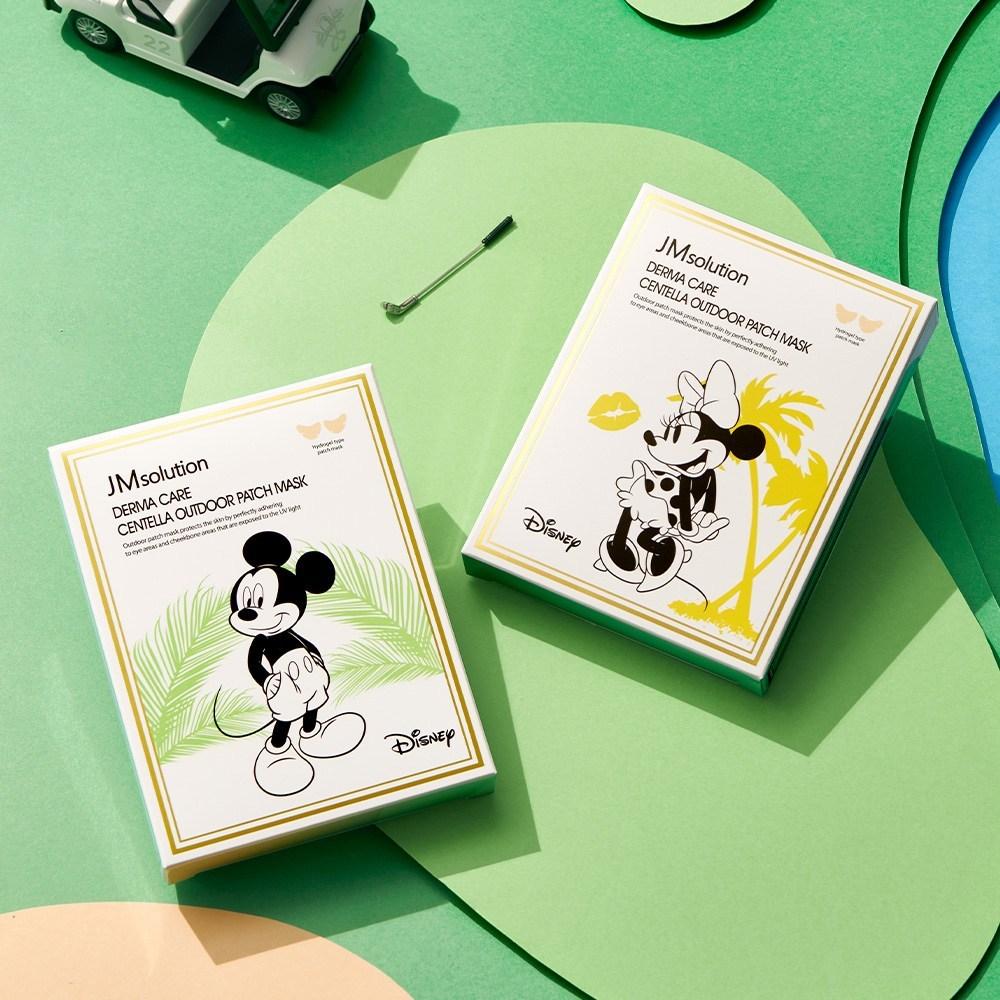 Маска-патч для гольфа Disney Sun Care Centella (2.6гx2п) x 5 порций / Увлажняющие гидрогелевые патчи для глаз Golf, [Cross Set] Маска-патч_2 (Микки + Минни)