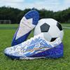 Футбольные бутсы мужские и женские низкие сине-белый фарфор шипы Юношеские профессиональные тренировочные кроссовки Детские кроссовки больших размеров