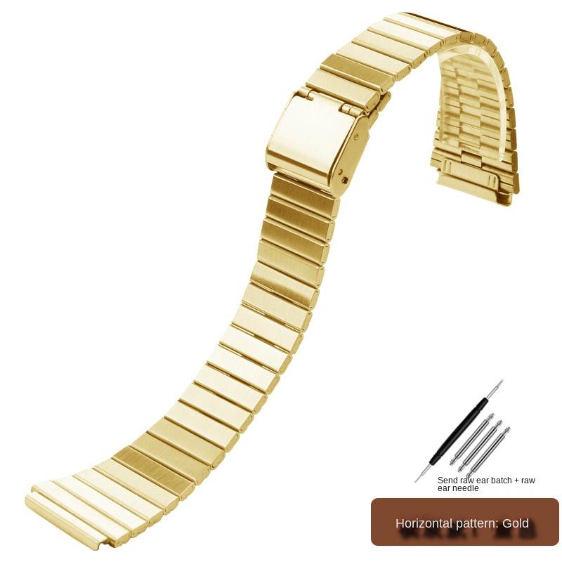 Ретро Маленький Квадратный Металлический Ремешок Для Часов CASIO A159w-n1 A158WA/168 LA670 AE-1200/W-218H/F84 Браслет Нержавеющая Сталь 13 18мм