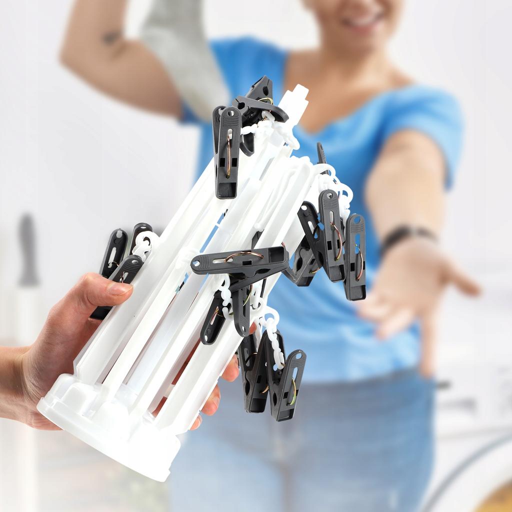 KADAX Сушилка Вешалка для Белья Носки Стирка Носки 16 Прищепок Карусель