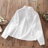 Школьная рубашка для подростков, блузка для девочек, хлопковые топы, кружевная детская одежда с длинными рукавами, весенне-осенняя одежда для маленьких детей, 6, 7, 10, 14 лет