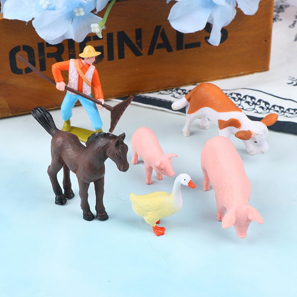 Home Decor Crafts Farmland Worker Pig Micro Landscape Figurines Miniatures Fairy Garden Ornaments