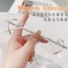 Rimless Finished Myopia Glasses Women Men Fashion Near Sight Eyeglasses Anti -Blue Light Diamond Cut Prescription Eyewear