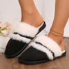 Fashion 2024 Hot Sale Shoes for Women Closed Toe Women's Slippers Autumn Suede Warm Indoor Flat Casual Comfortable Large Size Slippers