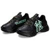 MLB Big Ball Chunky A Neon Leather Fashion Sports Non-Slip Wear-Resistant Low-Top Dad Shoes Unisex sneakers Black 3ASHBCN3N-50BKS