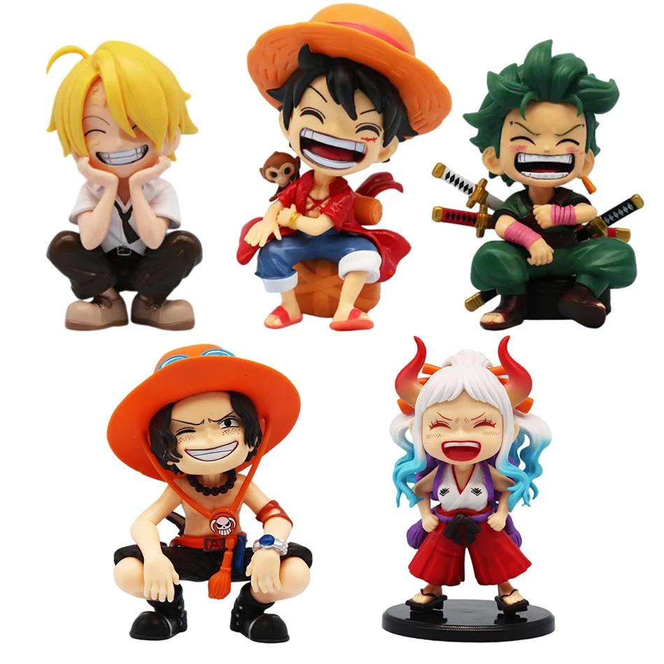 One Piece Портативный Луффи Зоро Портгас Д. Эйс Сидящая Ямато Q-Версия Модный Игровой Мультяшный Аниме Украшение для Автомобиля Периферийные Подарки