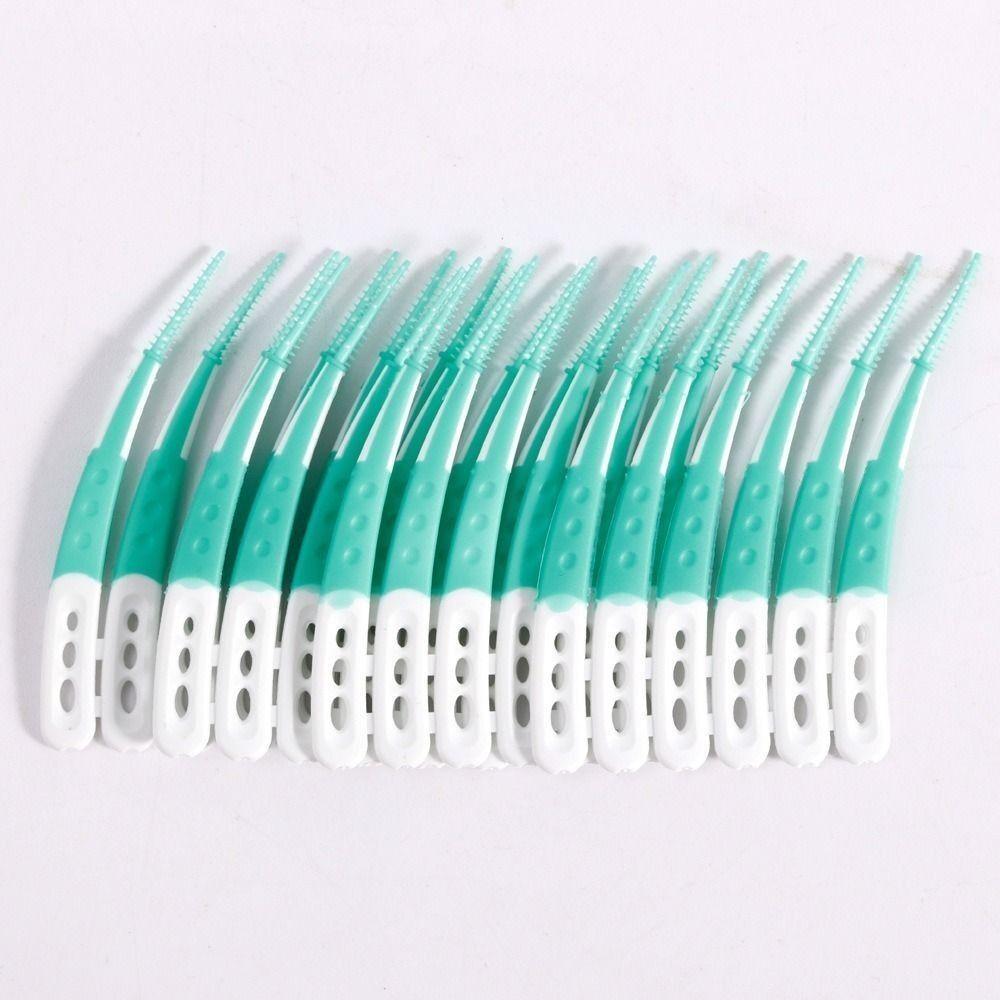 60Pcs Silicone Interdental Brush 60Pcs Toothpicks New Tooth Cleaning Brush Oral Cavity