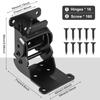 16Pcs Foldable Bracket Folding Locking Hinge Lock Extension Support Bracket Self-Lock Hinge with Screws for Table Bed Leg Feet
