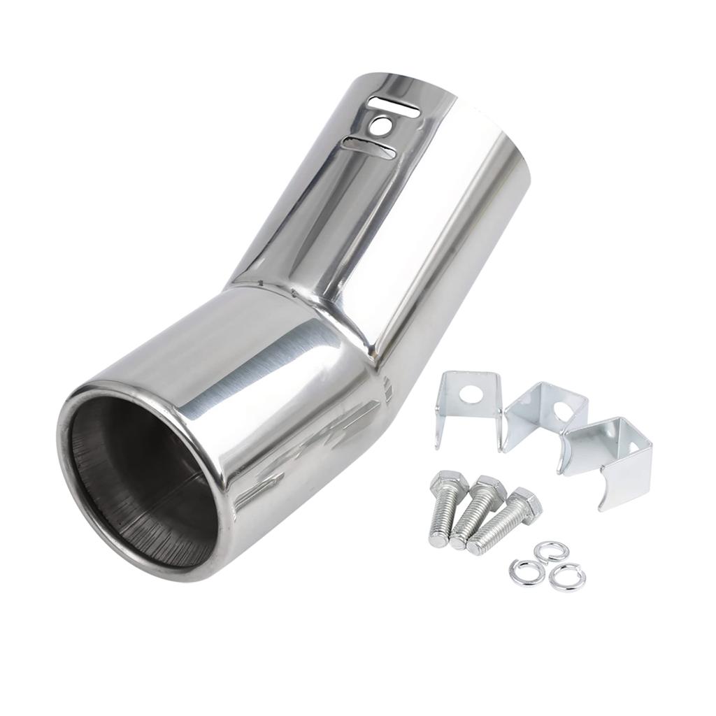 uxcell Muffler Cutter, Exhaust Pipe, Stainless Steel Pipe, Tail Pipe Tip, Muffler, For Cars, Chrome, Silver Tone