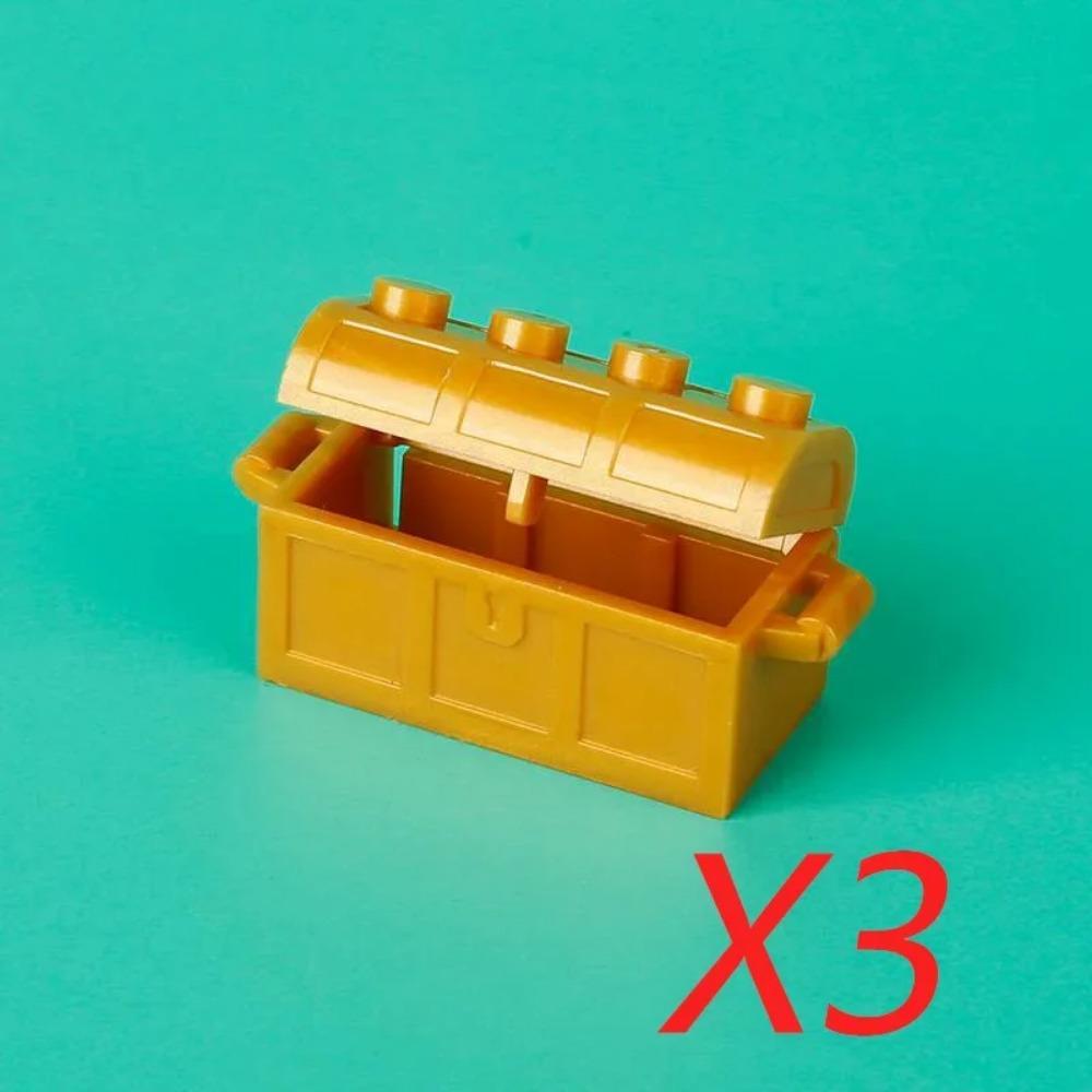 MOC Building Blocks Accessories Precious Gold Ore Silver Diamond Stash Pirate Map Coins Toy Model Mini Bricks ATM Gifts Toy K046