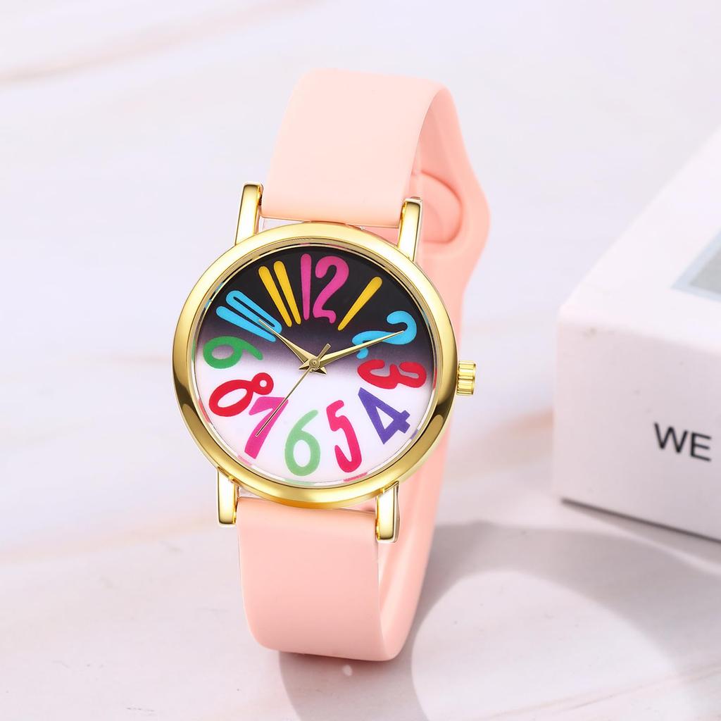 Silicone Adjustable Arabic Large Analog Quartz Business Use Perfect for or As a Gift for Her Women's Watch, Waterproof, Color Length, Numerals,