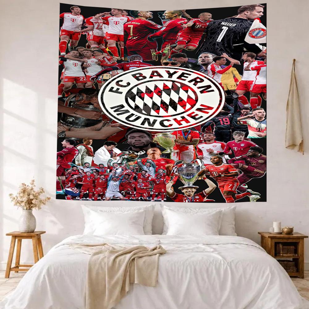 Bayern Munich Wall Decor Tapestry Art For Pet Memorial Birthdaywedding Party Backdrop Family Gift