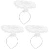 Lurrose 3pcs Angel Headbands White Halo Headbands Halloween Angel Costume Halo Hair Band Hair Hoops for Halloween Christmas Carnival Costume