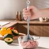 Нержавеющая сталь 304 Измельчитель мяса из нержавеющей стали Мясорубка с длинной ручкой Дополнительное питание