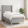 3131881 vidaXL Divan Bed with Mattress Light Grey 90x200 Cm Fabric