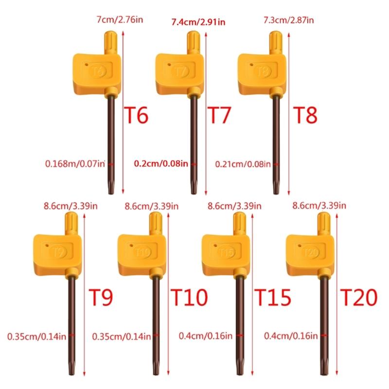 Маленькая отвертка Torx с флажковой ручкой, гаечные ключи, ключ для ручных дрелей, ручной инструмент, ключ для механического ремонта, инструмент