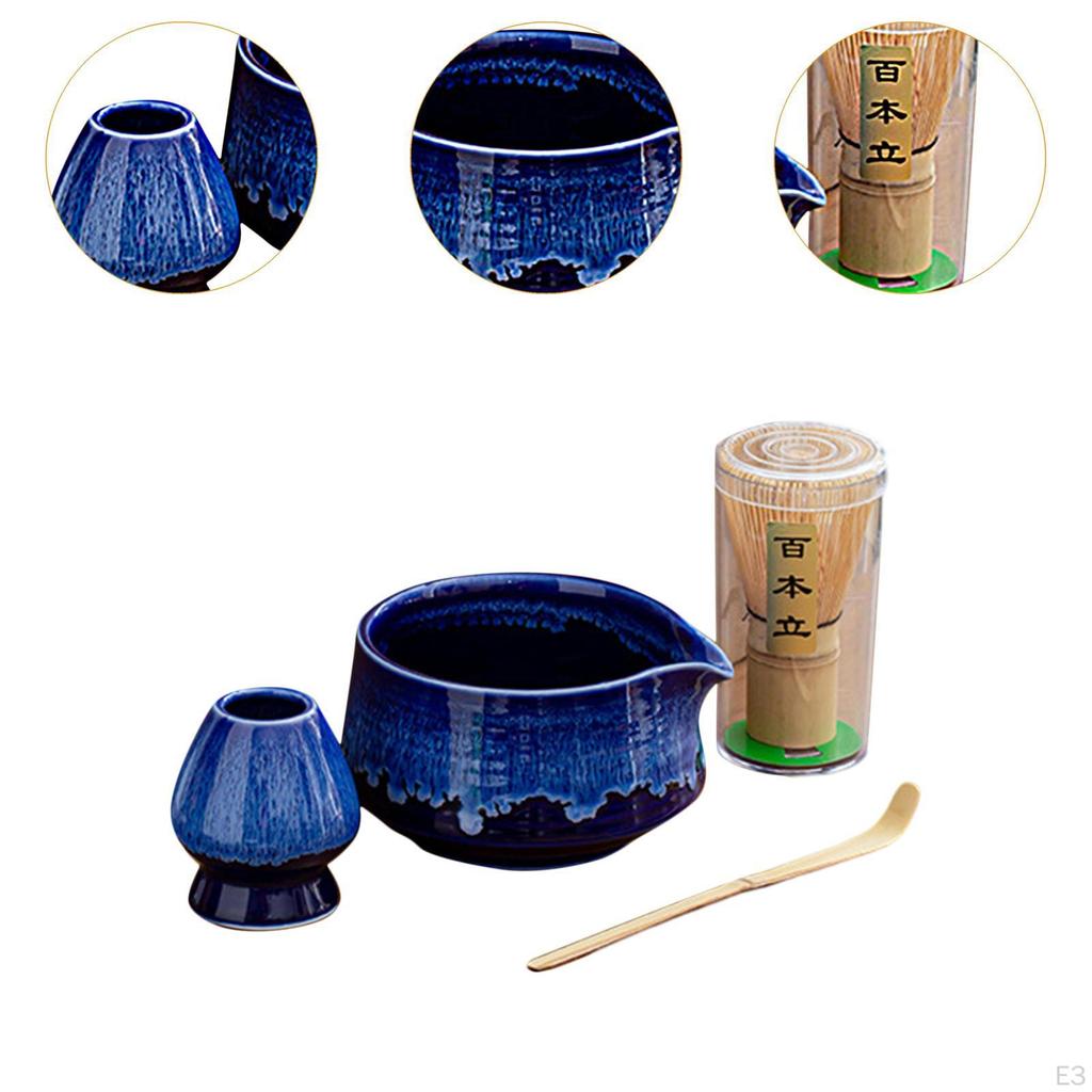 Японский набор из 4 предметов матча, керамические инструменты ручной работы для традиционной чайной церемонии, посуда для