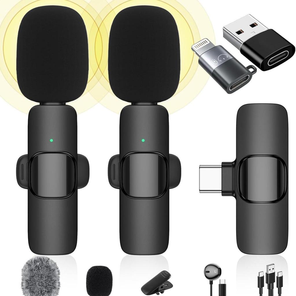 Петличный микрофон Bluetooth: Беспроводное крепление-клипса для мобильной видео- и голосовой записи