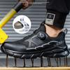 Вращающаяся кнопка Мужская обувь Защитные кроссовки Обувь со стальным подноском Рабочая обувь Защита от проколов Рабочая обувь Защита от ударов Спортивная защитная обувь