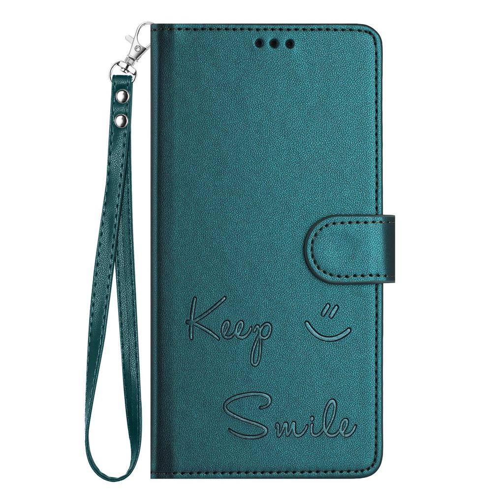 Leather Wallet Flip Case For Doogee N55 Plus N60 Pro Note 58 59 56 56x Keep Smile Embossed Design with Wrist Strap