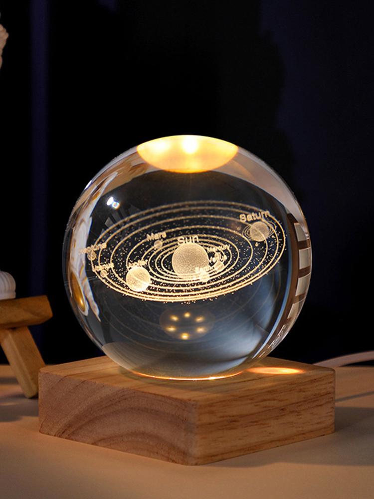 8 см Подсветка-подставка с 6 светодиодами Кристальная подставка с подсветкой Квадратный теплый свет для спальни офиса рабочего стола