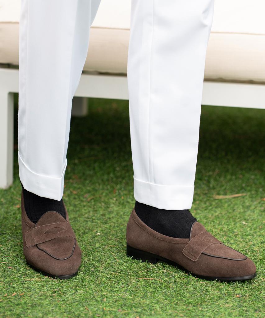 Allclassic Alc4401 Belgian Penny Loafers_Brown Suede
